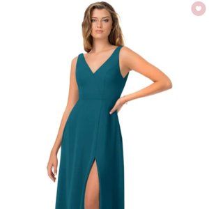 AZAZIE Ink Blue Alma Chiffon Bridesmaid Dress